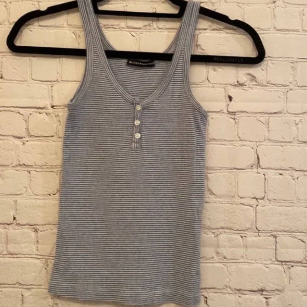 [BRANDY MELVILLE] Blue Striped Tank Top